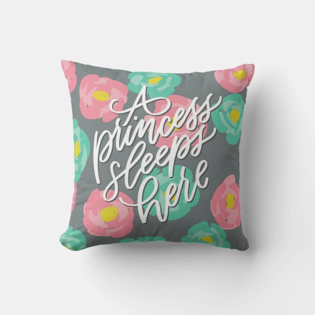 Eine Prinzessin Sleeps Here Kissen (Vorderseite)