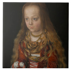 Eine Prinzessin von Sachsen, c.1517 (Öl auf Fliese