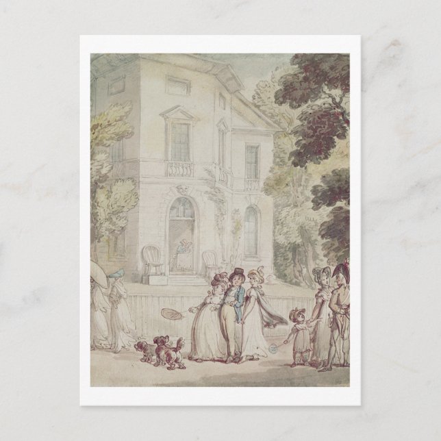 Eine Promenade Sonntag Nachmittag Postkarte (Vorderseite)