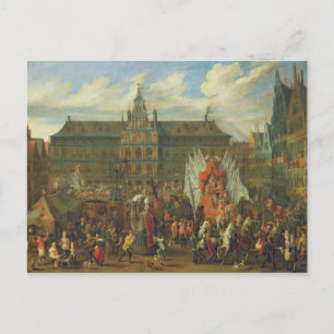 Eine Prozession in Antwerpen, 1697 Postkarte