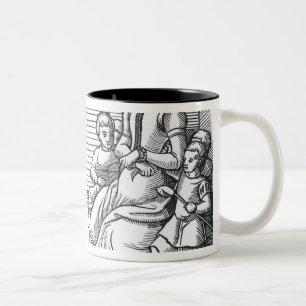 Eine Puritaner-Familie Zweifarbige Tasse