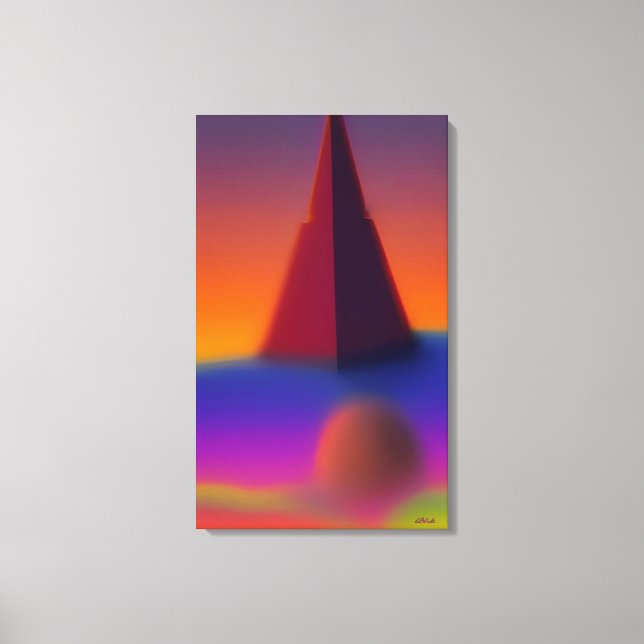 Eine Pyramiden-Traumplanung Leinwanddruck (Vorderseite)