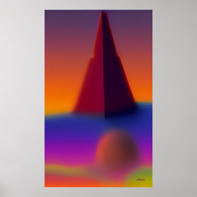 Eine Pyramidentraum planen Poster (Vorne)