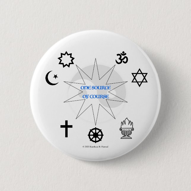 Eine Quelle Button (Vorderseite)