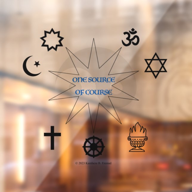 Eine Quelle Fensteraufkleber (Blatt 2)