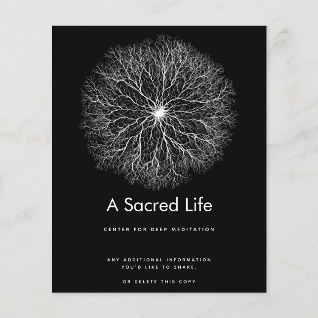Eine Quelle | Tree of Life Design Flyer (Hinten)