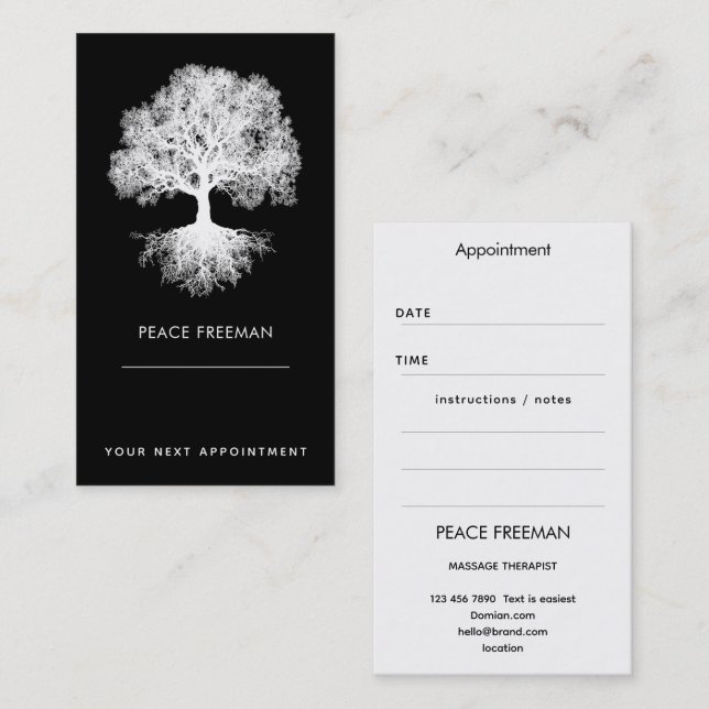 Eine Quelle | Tree of Life Design Visitenkarte (Vorne/Hinten)