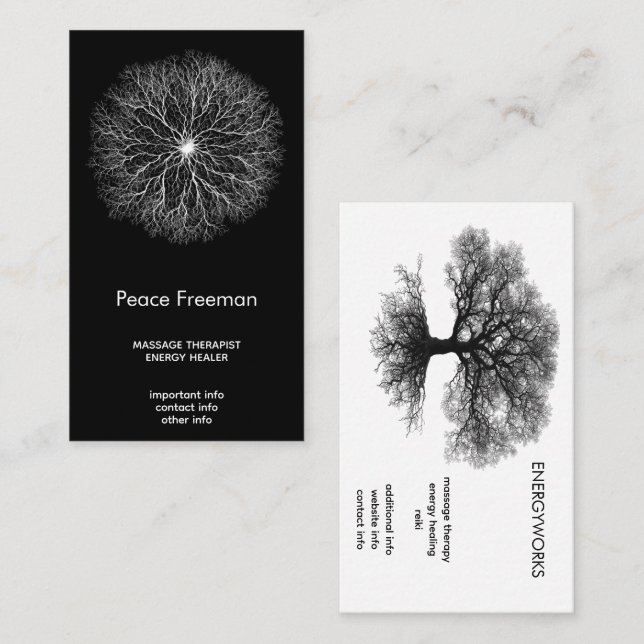 Eine Quelle | Tree of Life Design Visitenkarte (Vorne/Hinten)