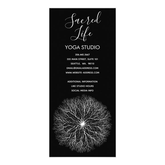 Eine Quelle | Tree of Life Design Werbekarte (Hinten)