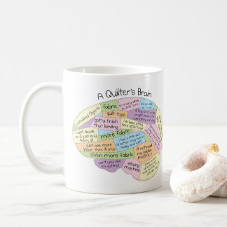 Eine Quilter-Hirn-Tasse - Funny Quilting Gift Kaffeetasse