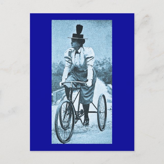 Eine Radtour - Vintag Postkarte (Vorderseite)