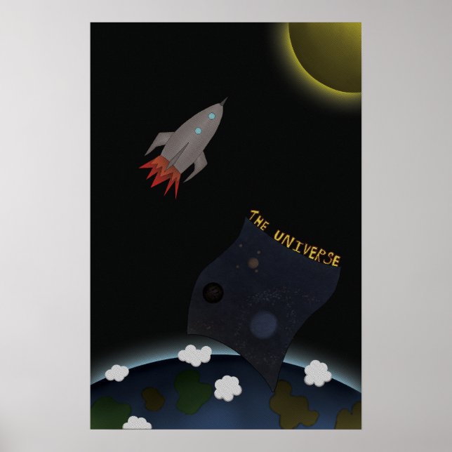Eine Rakete zum Mond Poster (Vorne)
