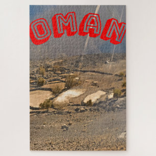 Eine raue, trockene Landschaft aus Omani. Puzzle
