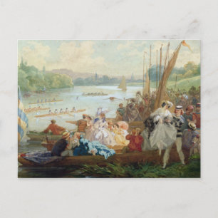 Eine Regatta in Asnieres während des Zweiten Reich Postkarte