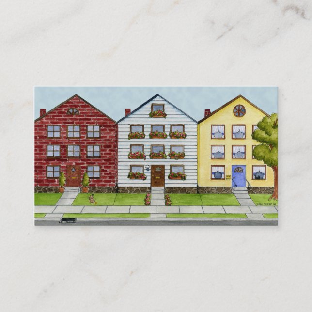 Eine Reihe der Haus-Visitenkarte Visitenkarte (Vorderseite)