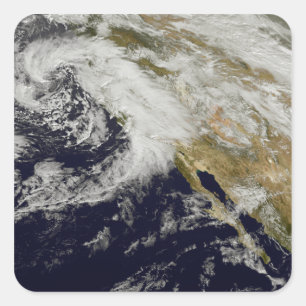 Eine Reihe starke Stürme mit heftigen Winden 2 Quadratischer Aufkleber