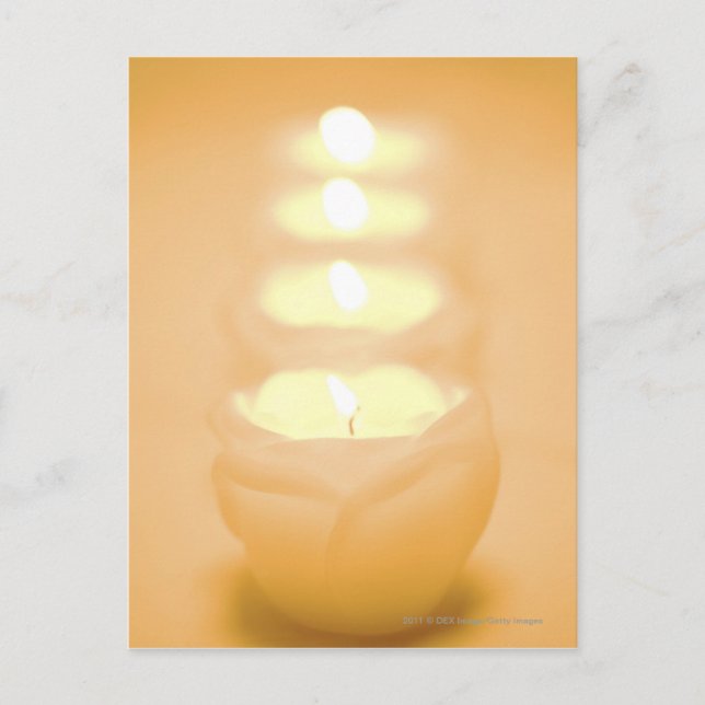 Eine Reihe von Kerzen Postkarte (Vorderseite)