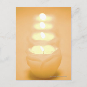 Eine Reihe von Kerzen Postkarte