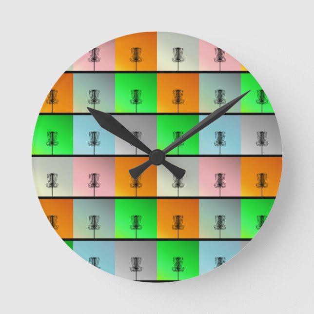 Eine Reihe von Körben Runde Wanduhr (Vorderseite)
