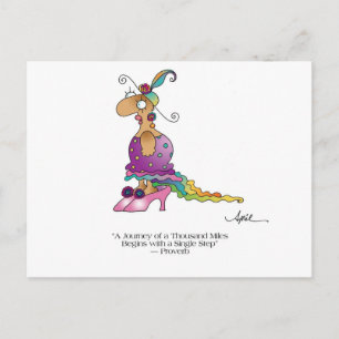 Eine Reise BEGINNT Postcard bis April McCallum Postkarte