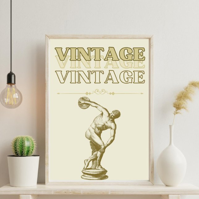 Eine Reise durch die Vintage Ästhetik Poster (Vintage Vector Poster, The Urban, graphic, Greek art)
