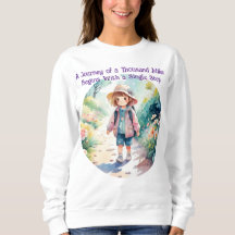 Eine Reise von tausend Meilen Zitat Süßes T-Shirt