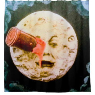 Eine Reise zum Mond Le Voyage dans La Lune Vintag Duschvorhang