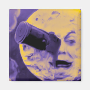 Eine Reise zum Mond (lila Fizzy Fäserchen) Magnet