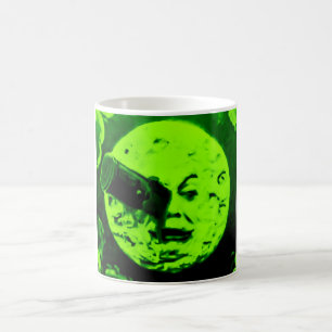 Eine Reise zum Mond (Martian Retro Grün) Tasse