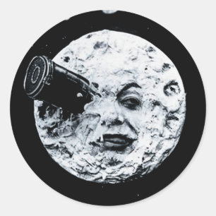 Eine Reise zum Mond Runder Aufkleber
