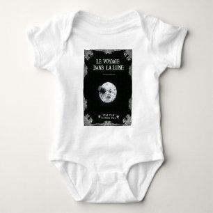 Eine Reise zum Mond Vintage Retro Französisches Ki Baby Strampler