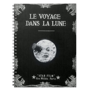 Eine Reise zum Mond Vintage Retro französisches Ki Notizblock