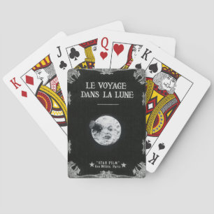 Eine Reise zum Mond Vintage Retro Französisches Ki Spielkarten