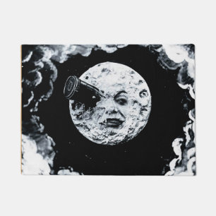 Eine Reise zum Mond-Vintagen Retro französischen Fußmatte