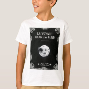 Eine Reise zum Mond-Vintagen Retro französischen T-Shirt