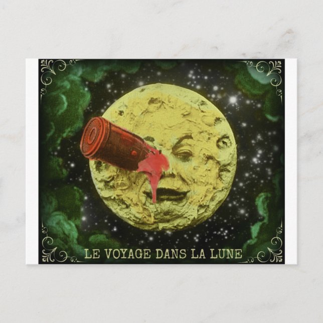 Eine Reise zur Mondpostkarte Postkarte (Vorderseite)