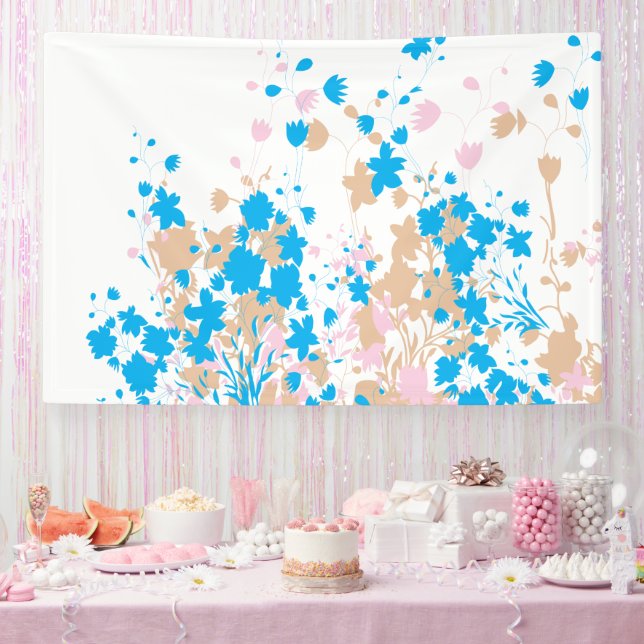 Eine reizvolle Einrichtung mit blauen und rosa Blu Banner (Party)