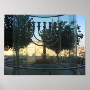 Eine Rekonstruktion der menorah des Tempels Poster