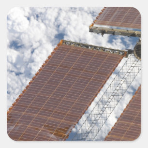 Eine reparierte Solarstromanlage Quadratischer Aufkleber