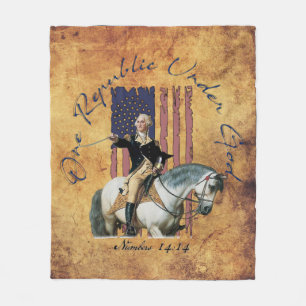Eine Republik unter Gott Washington Zahlen14 Fleec Fleecedecke