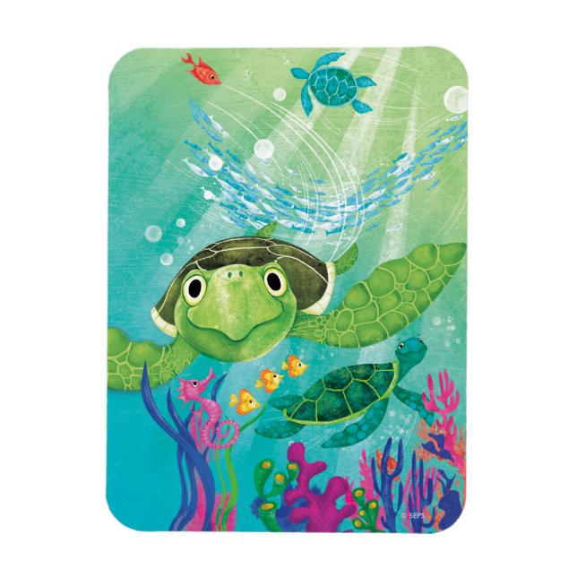 Eine Rettung der Meeresschildkröte Magnet (Vertikal)