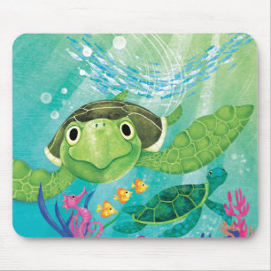 Eine Rettung der Meeresschildkröte Mousepad