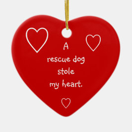 Eine Rettungshundestola meine Herzverzierung Keramik Ornament
