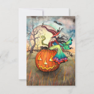 Eine riesige Kürbis-Halloween-Postkarte Karte