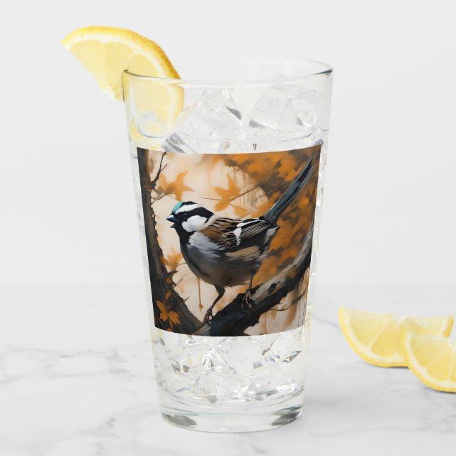 Eine Robin's Serenade in der Kanone, Glas (Vorderseite Ice)