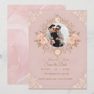 Eine Romantik in Rose geschrieben Save The Date