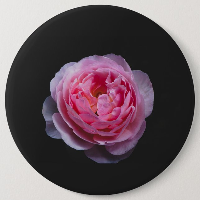 Eine rosa Blume Button (Vorderseite)