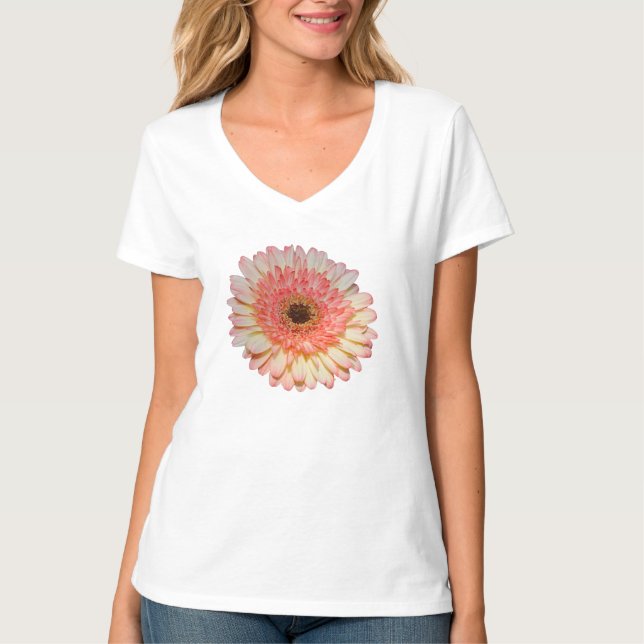 Eine rosa-gerbere Blume T-Shirt (Vorderseite)