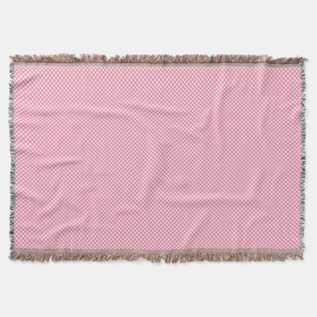 Eine rosa gewebte Decke mit dezenter Musterung  (Vorderseite)