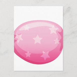 eine rosa Süßigkeit Postkarte
